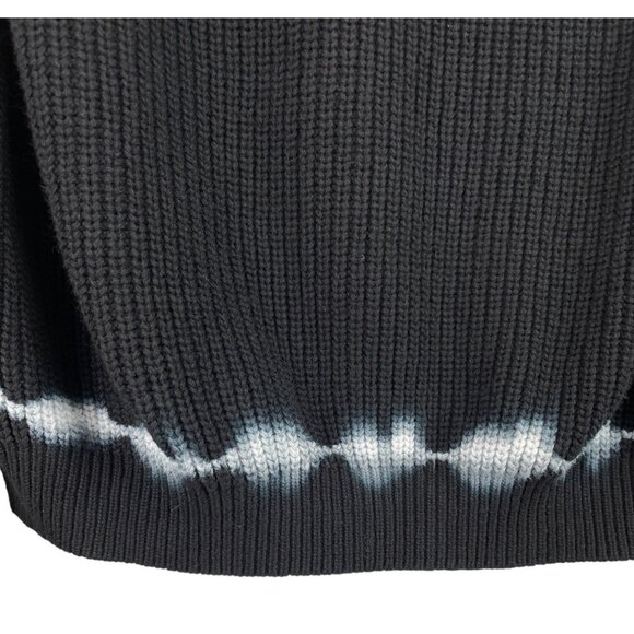 Gilded Intent Womens Size Medium Black &amp; White Cropped Long Sleeve Sweater - Picture 3 of 7